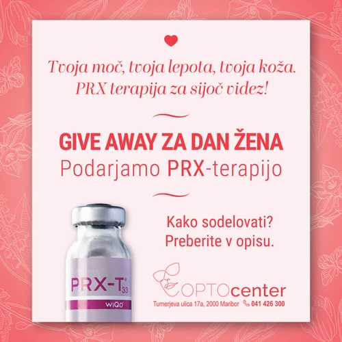 Optocenter | Optika Minus 50 - GIVEAWAY ZA DAN ŽENA – Podarjamo PRX-terapij